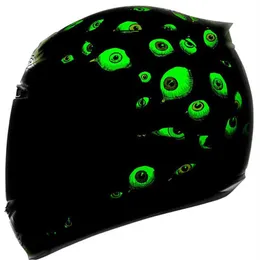 MALUSHEN Luminous Motorcycle Helmet Moto Helmet Moto Corn Personality Full Face Motor Pure color Black White Pink293C