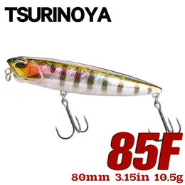 Przynęty Przynęty Tsurinoya Floating Fishing Przynęta Topwater Ołówek DW59 85 mm 10.5G Długie odlewanie Trolling Przynęta Crankbait Whopper Wobblers Hard Baits 230812