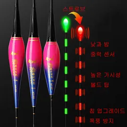 낚시 액세서리 스마트 낚시 LED 조명 플로트 플로트 1PCS 장비 야간 낚시 넥타이 중력 감지 칩 스토퍼 액세서리 CR425 230812