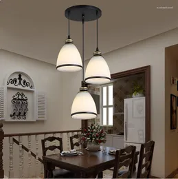 Hängslampor modern minimalistisk uppsättning av 3 kök ö matsal glas ljus bar restaurang matsal vit lampa m