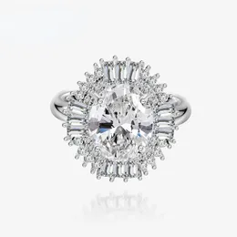 S925 Sterling Silver inlagd diamant bländande roskvartring kvinnlig modetillbehör kvinnlig smycken tillverkare grossist