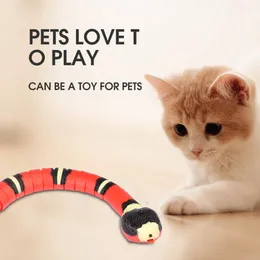 ElectricRC Animals Smart Sensing Snake Cat Toys Electric Interactive for Cats USB充電アクセサリーペットドッグゲームプレイトイ230812
