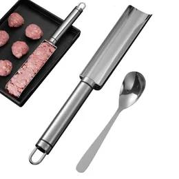 Meat Poultry Tools Meatball Maker Non-Stick Creative Cylinder Meat Ball Maker With Spoon Pattie Cooking Homemade Tool Kitchen Accessories 230812