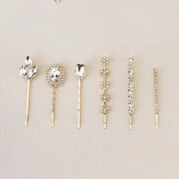 Направления 1 Set Woman Hair Clips Girls Bridal Headwear Jewelry Korean Fashion Crystal Accessories Athestone Barrettes Haripins