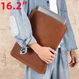 Briefzüge für 16.2 " / 13.3" MacBook Pro Election Leder Laptop Hülle Crazy Horse Slim Protective Cover Notebook -Tasche