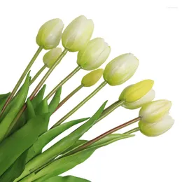 Fiori decorativi 5 pezzi/set di lussuosi tulipani in silicone bouquet Accessori per la decorazione della tavola da pranzo artificiale per arredamento per la casa per matrimoni