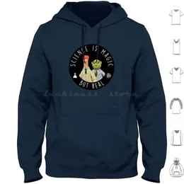 Hoodies masculinos Baker e Bunsen-Science é mágica, mas com capuz real de algodão de manga longa cientista cientista de laboratório engraçado