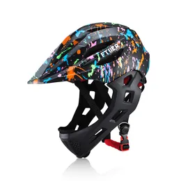 Capacetes de ciclismo Kid Destacável LED Meninos Meninas Capacete de Bicicleta Crianças Full Face Bicicleta MTB Cascos Ciclismo S 53cm 230814