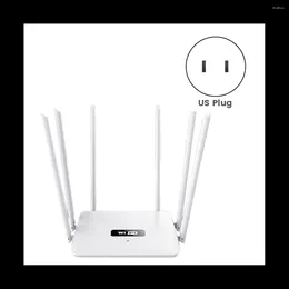 Сумки для хранения 6 антенн Wi -Fi Router Wireless 2,4G 300 Мбит/с AP/Режим циферблата Высокий усиление для компании (Plug US)