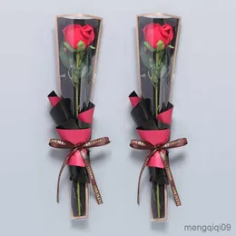 Wrap regalo 50 pezzi Gold Oro Gold Borse Rose Packaging Borsa per imballaggio rosa singola carta da imballaggio floreale impermeabile R230814