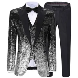 Abita da uomo blazer da uomo abito da uomo 3 pezzi COLORE SULLO SHINING SHINING PER GIORNO PER CAQUETTO Nightclub Blazer Pantaluttina 230814