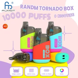 Tornado Box 10000 puffs wholesale disposable vape original RandM E zigarette EU UK hot selling Mesh coil RGB light vaping kit