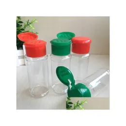 Herb Spice Tools Plastic Salt Pepper Shakers Searning Jar Can Can BBQ Connt Vinegar Bottle Kitchen Cricet RH16258 Drop delive dhooh