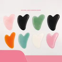 Gua Sha Jade Stone Tools Guasha Tool for Face Skincare Facial Body Acupuncture Relieve Muscle Tensions Reduce Puffiness Festive Gifts