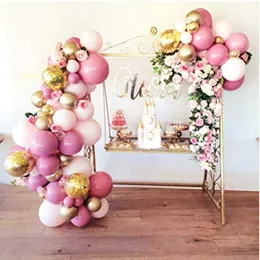 装飾バルーンガーランド101pcsパーティー用ピンクとゴールドバルーン誕生日結婚式のベビーシャワーの装飾