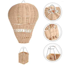 Table Lamps Handmade Weave Rattan Air Balloons Ornament Hanging Pendant Party Supplies For Kids Children Room