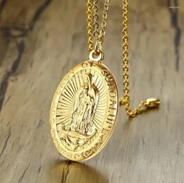 Pendant Necklaces Simple Niche Men's Necklace Hip-hop Holy Mother Of God Male Jewelry Party Trend Gift Wholesale