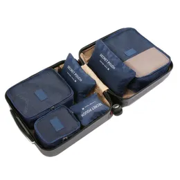 Duffel Väskor 6pcsset stora kapacitet bagagelagringspåsar för packning av kubkläder underkläder kosmetisk researrangör väska toalettartiklar påse 230812