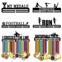 Hooks Rails 30 Type Awards Display Shelf Medal Holder Rack Metal Iron Wall Mounted Medal Hangers Games Race Medal Frame Home Office Decor 230812