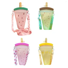 Water Bottles Bottle With Straw Juice Drinking Cup For Summer Camping Birthday Gift