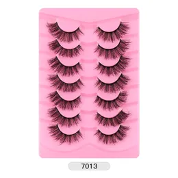 Handmade Reusable Curled Fake Eyelashes Extensions Fluffy Wispy Multilayer Thick Lashes Naturally Soft Delicate Strip Lashes DHL