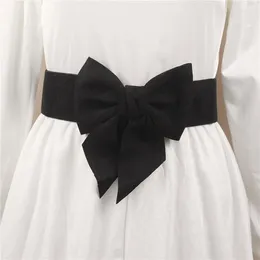 Kemerler Geniş Elastik Kemer Kadınlar Bowknot Girdlestretchy Bow için Kadınlar Elbiseler Büyük Knot Korse Bel Bandı