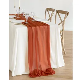 Table Runner Graceful Table Runner Luxury Sheer for Wedding Rustic Princess Party Bridal Shower Birthday Christmas Decorations 230814