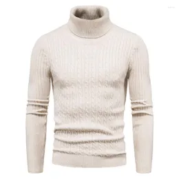 Suéteres masculinos de boa qualidade homens slim fit pullovers elástico masculino sólido casual inverno preto turtelneck sueaterssizexxl
