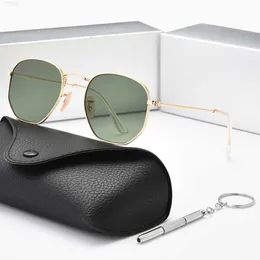 2024 Glas raiebanity Neue klassische polarisierte Sonnenbrille Frauen Designer gehärtetem Luxus Marke Legierung Metall Polaroid HD Objektiv Retro Brille Sonnenbrille UXIV
