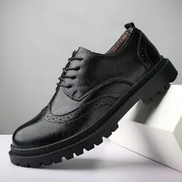 Kleid Schuhe Männer Schwarz Oxfords Leder Weiche AntiSlip Fahren Business Loafers Mann Chaussure Homme 230814