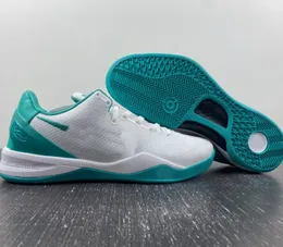 8 Protro 2024 Basketball Shoes 8s Mamba Zoom White Radiant Emerald Mens Trainers Swatch Shoids S