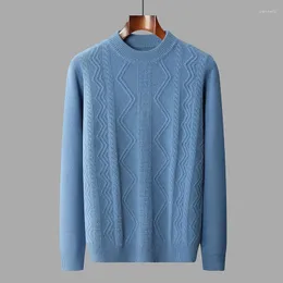 Herrenpullover Herbst/Winter reiner Kaschmirbekleidung runder Hals Einfacher Pullover Einfacher und warmer Pullover