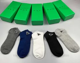 Designer Luxury prad Socks Fashion Mens And Womens Casual Cotton Breathable 5 Pairs Sock With Box 0814