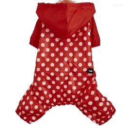 Hundebekleidung kleiner Regenmantel Dot Welpe Regenbekleidung Kleidung Kostüm Doggy Chihuahua Yorkshire Pommeranische Haustier wasserdichte Kleidung Jumpsuit