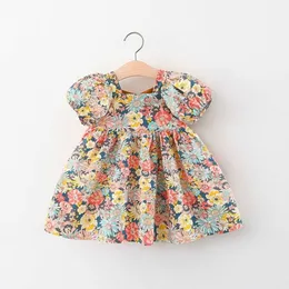 0-3 anos Boutique Roupas de bebê Criança Vestidos de Nia Princess Prom Vestido Casual Floral de verão para diariamente