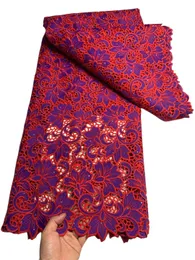 2023 CORD LACE 5 jardów Nigerian Kobiety Mleko Koronkowy materiał weselny sukienka Dentelle Kobieta odzież Nigeryjska damska kolacja niebieska odzież Premium jakość YQ-1012