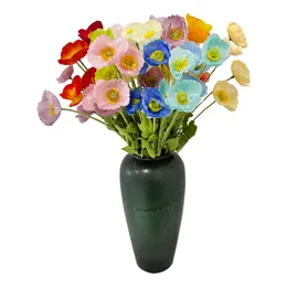 الزهور الزخرفية الزهور الاصطناعية تصميم الخشخاش