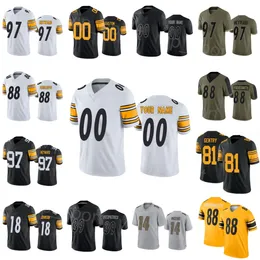 저렴한 팀 풋볼 39 Minkah Fitzpatrick Jersey 97 Cameron Heyward 81 Zach Gentry 18 Diontae Johnson 14 George Pickens 88 Pat Freiermuth Salute to Service 남자 아이들