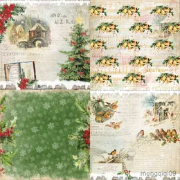 Geschenkverpackung Panalisacraft 24 Blätter 6 "x6" Vintage Christmas Scrapbook Paper Scrapbooking gemustertes Papierpaket DIY Handwerk Hintergrund Papier R230814