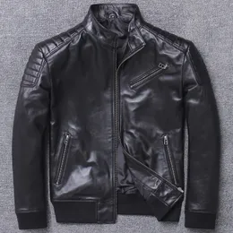 Herrenjacken 200 Schaffellmantel Herren echtes Leder für Männer Kurzfrühling Herbst Bomber Jacke L2248 KJ4298 230814