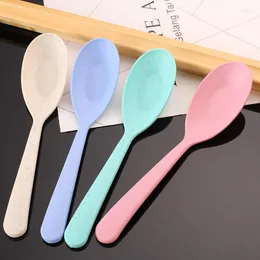 Conjuntos de utensílios de jantar 1pcs TableWware Wheat Straw Arroz Folha 5 cores Crianças Crianças Sopa Sopa refeição Dinâmica Ferramenta de cozinha de cozinha
