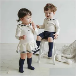 Rompers Baby Boys Girls Clothes Brother Sister Matching Outfits Toddler Jumpsuit Romper Spanish Cotton Dress Born Overalls 210722 Dr Dhnty