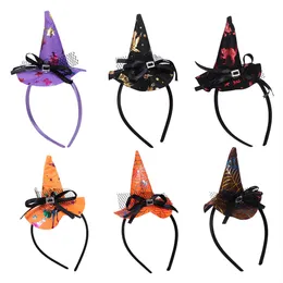 لوازم حفلات الحدث الأخرى 6 PCS Halloween Spider Witch Headdress Cancled Accessory Hat 230814