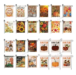 Fall Garden Flag Courtyard Hello Autumn Flags Flags Flags Help Hallen Leaves Scarcrow Yard Banner Cliner Material by Ocean Shipping P43