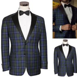 Italienische Männer Anzüge Mantel kariert formelle Business Tuxedos Slim Fit Wedding Party Prom Bräutigam Kleidung nur Blazer zu maßgeschneidert