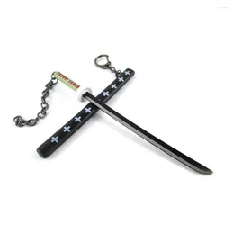 Keychains Bsarai One Piece Roronoa Zoro Sandaionikitsu Shuusui Tashigi Trafalgar Law 16cm/6.3in '' Cosplay Sword Model Key Chain Ring