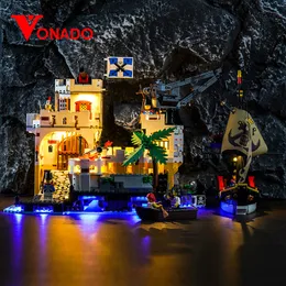 Bloki Lampa LED Vonado 10320 Set Lighting Pirate Fortress DIY Toy Special, w tym akcesoria oświetlenia 230814