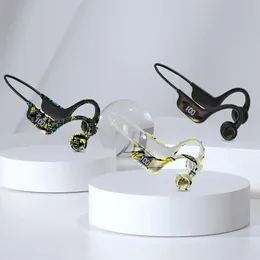 Graffiti Wireless Bluetooth -Knochenleitungs -Ohrhörer LED Screen Power Display -Spiel Sport Headset unterstützt TF -Karte
