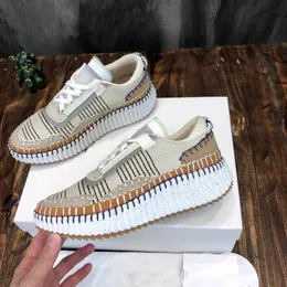 Designer Women Casual Shoes Nama Sneakers New Pattern Postage Canvas Rainbow Sneaker Running Sports Shoe Recycled Mesh Fabric Size 35-45