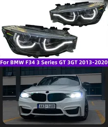 Car Styling for BMW F34 3 Series 20 13-20 20 GT 3GT LED Angel eye Headlight DRL Hid Head Lamp Bi Xenon Beam Headlights